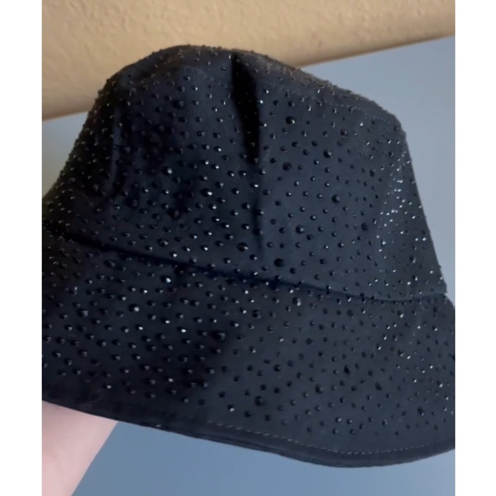 Black Rhinestone Bucket Hat - Picture 2 of 5